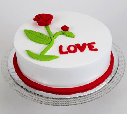 Red Rose Love Cake